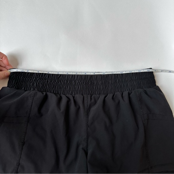 [SOLD] Black Low Waisted Nylon Athletic Track Shorts with Built-in Liner - Picture 5 of 9